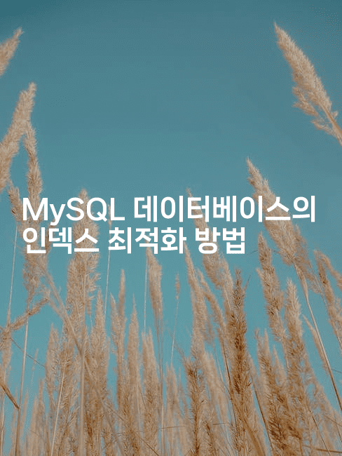 MySQL 데이터베이스의 인덱스 최적화 방법