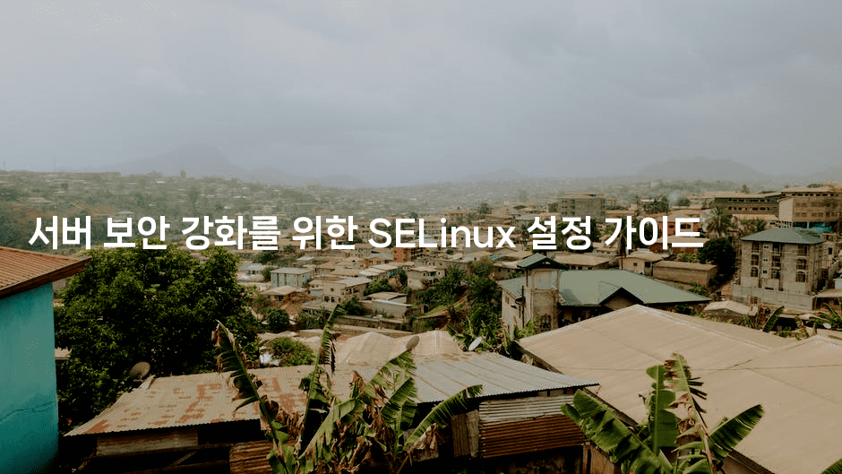 서버 보안 강화를 위한 SELinux 설정 가이드
-보안냥이