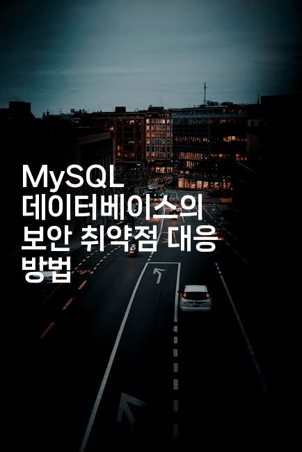 MySQL 데이터베이스의 보안 취약점 대응 방법
2-보안냥이