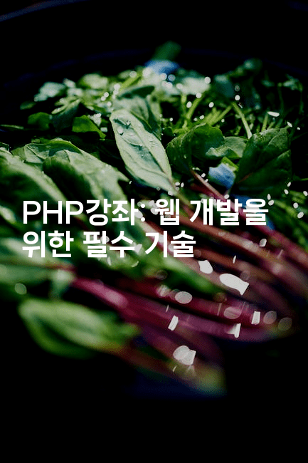 PHP강좌: 웹 개발을 위한 필수 기술-보안냥이
