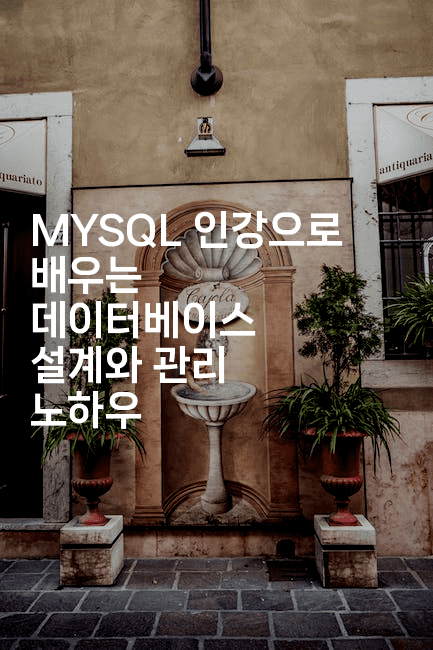 MYSQL 인강으로 배우는 데이터베이스 설계와 관리 노하우-보안냥이