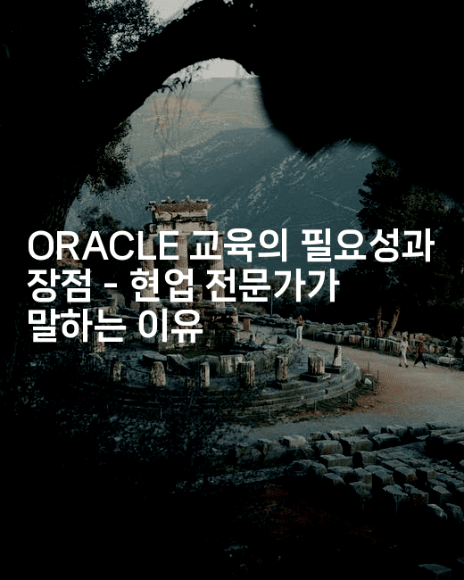 ORACLE 교육의 필요성과 장점 - 현업 전문가가 말하는 이유2-보안냥이