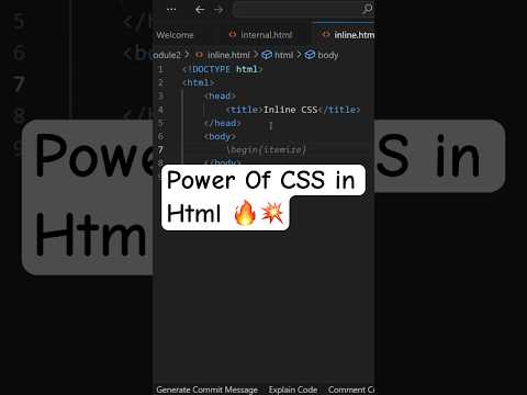 Power Of Inline CSS in HTML ??✅ #html #css #lyrics #coding #tutorial #shorts #trending