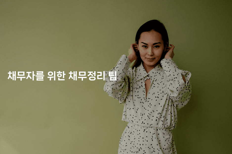 채무자를 위한 채무정리 팁-보안냥이