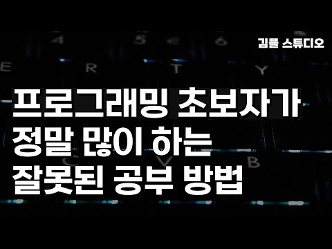 프로그래밍 초보자가 정말 많이 하는 잘못된 공부 방법