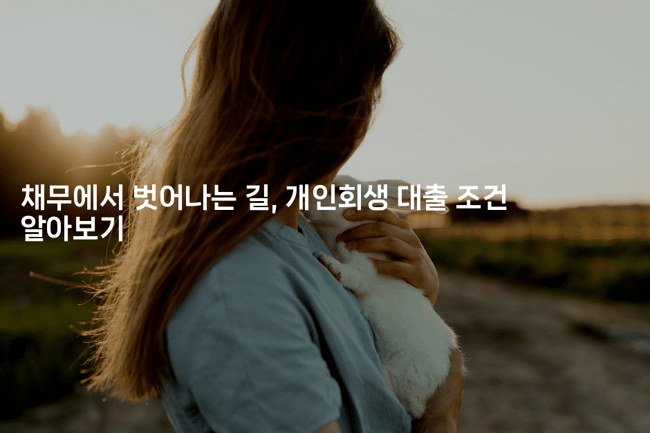 채무에서 벗어나는 길, 개인회생 대출 조건 알아보기-보안냥이