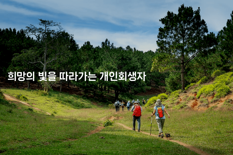 희망의 빛을 따라가는 개인회생자-보안냥이